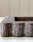 Scallop Edge Marble Box Tray | Affogato Grey