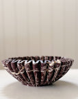 Pleated Marble Bowl | Chocolate
