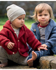 Kids Organic Wool Fleece Button-Down Jacket | Saffron