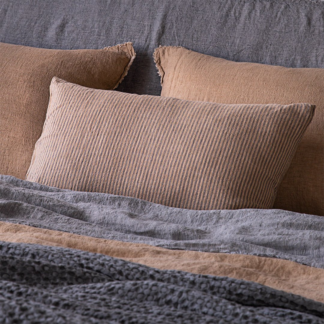 Basix Linen Stripe Cushion Cover | Throw Pillow