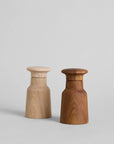 Danish Salt + Pepper Wooden Grinder Set | Oiled Oak + Teak
