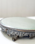 19th Century Antique Silver Mirror Plateau Trays
