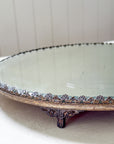 19th Century Antique Silver Mirror Plateau Trays