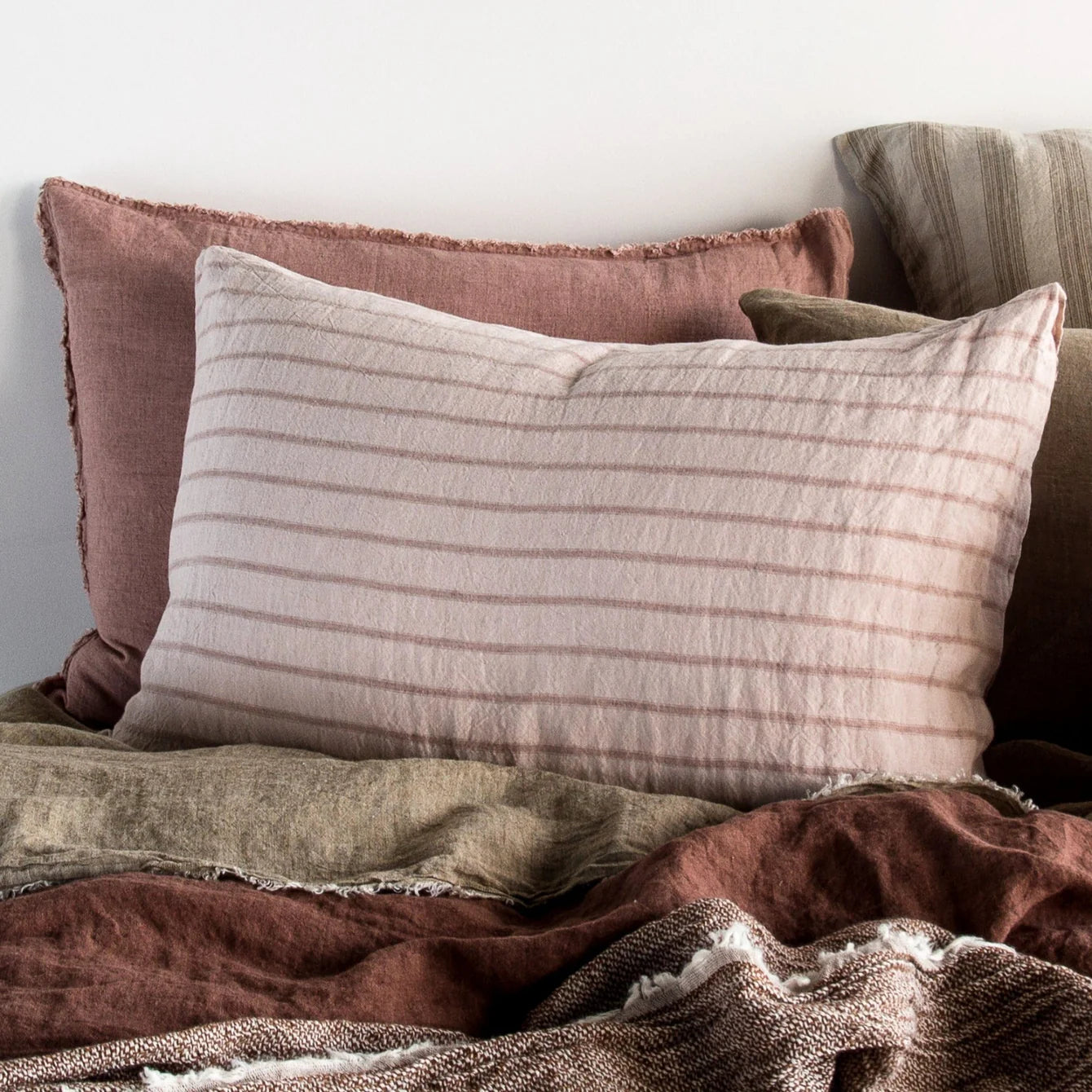 Linen Pillowcase | Basix Stripe