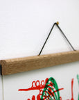 Oak Magnetic Papier Display Hanger  | Handcrafted in England