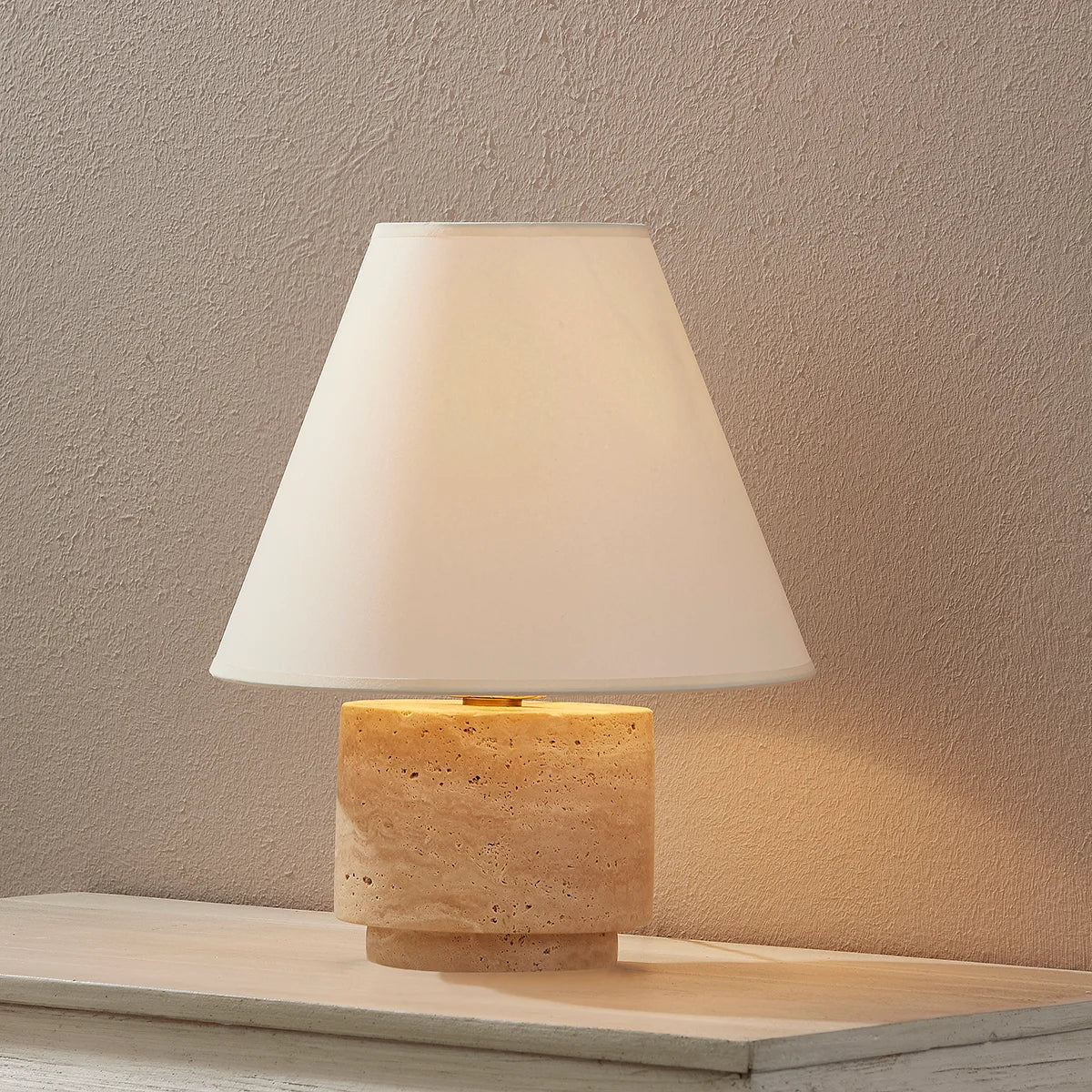 Bronte Travertine Table Lamp