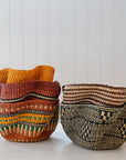 Small Pakurigo Wave Basket No. 5 | Clay, Turquoise + Ochre