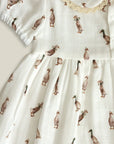 Girls Vintage Duck Collared Dress