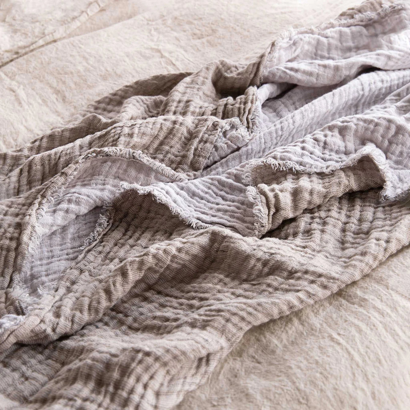 Crush Double Linen Throw