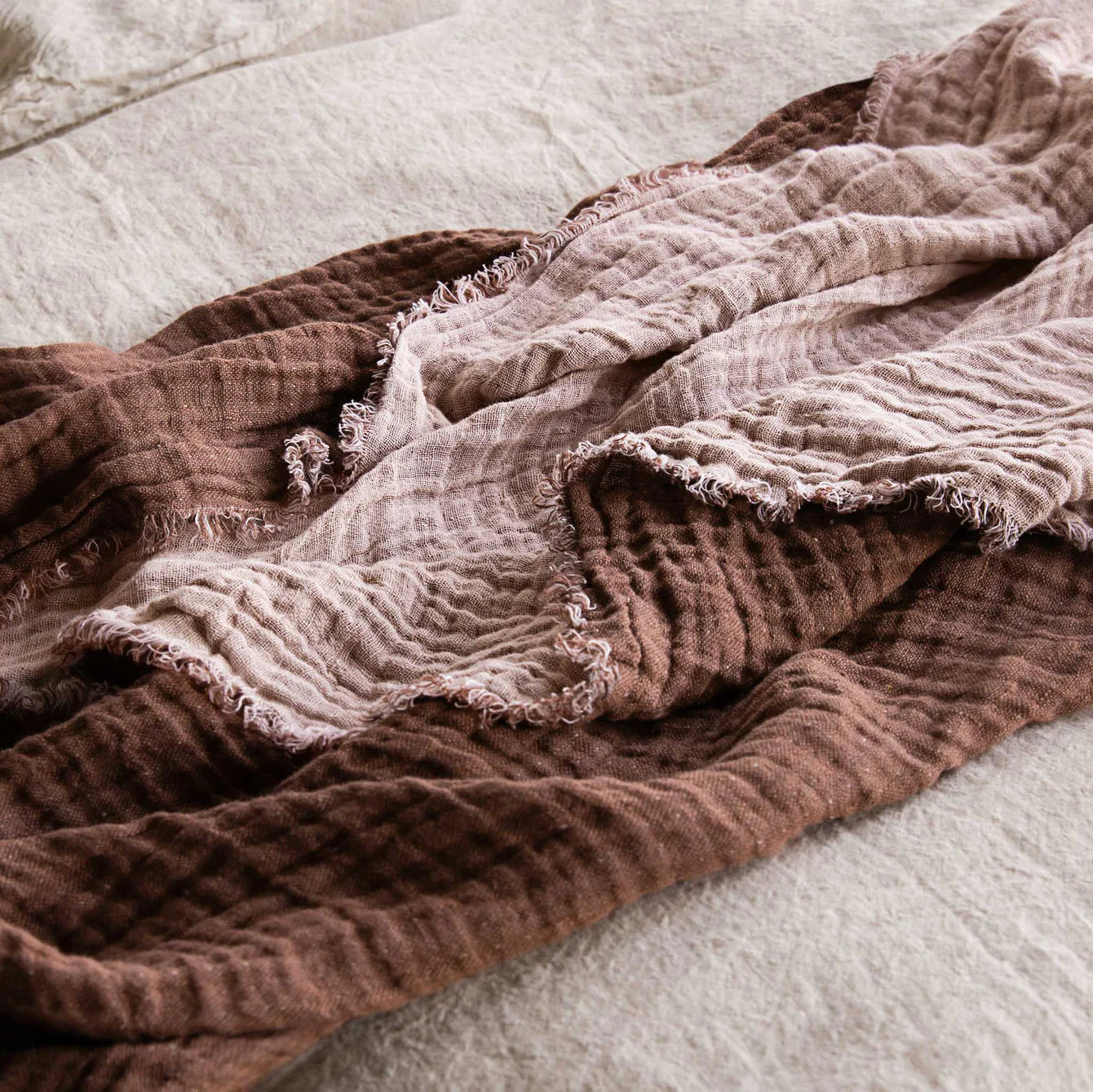 Crush Double Linen Throw