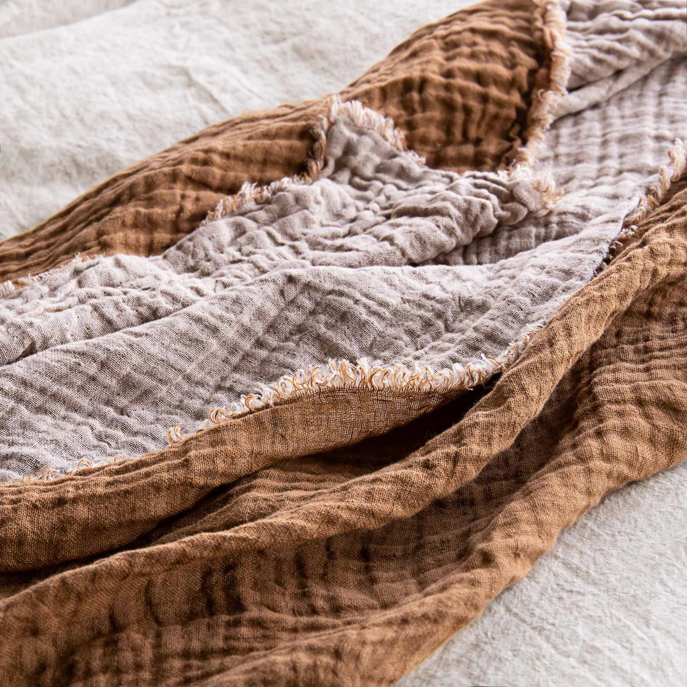 Crush Double Linen Throw
