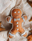 Irish Linen Gingerbread Man Ornament