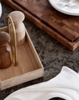 Danish Salt + Pepper Wooden Grinder Set | Oiled Oak + Teak