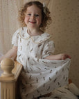 Girls Vintage Duck Collared Dress