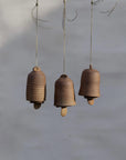 Hand Thrown Ceramic Hanging Bell | Desert Brown