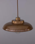 Tighe Vintage Brass Factory Pendant Light