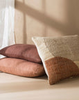 Piha Handwoven Pillow | Brick & Multi